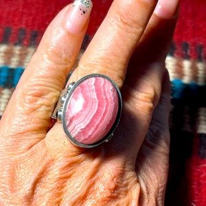 SOLD…..Rhodochrosite Sterling Ring